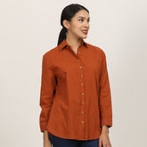 Opal Set Of 2 - Shirt & Pants - Autumn Rust & Navy